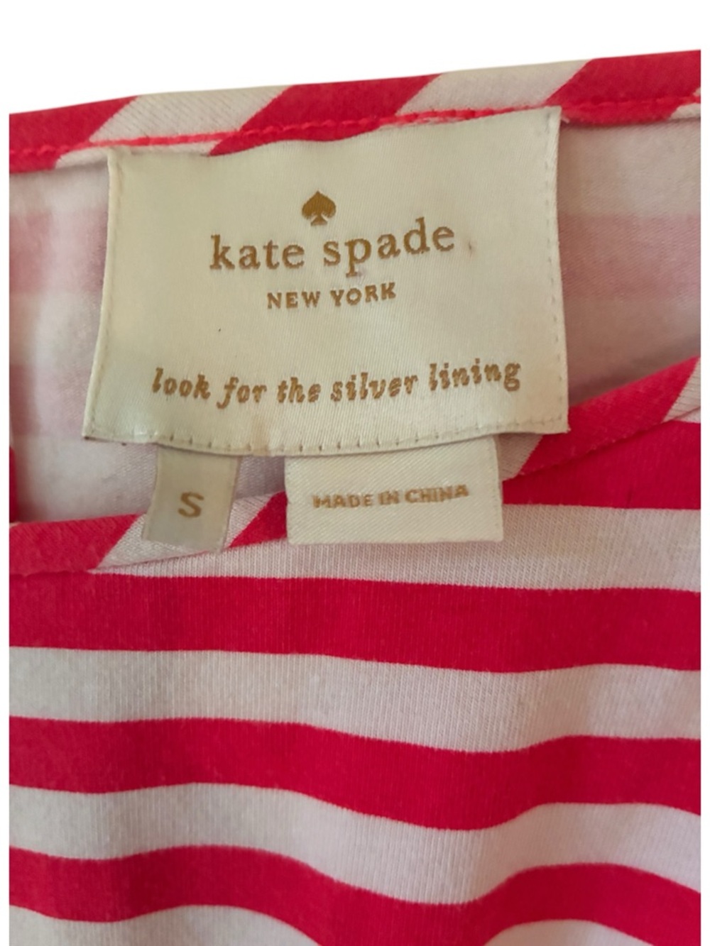 Kate Spade New York Leora Striped Smocked Fit & Flare Dress Red White Small - Picture 7 of 7